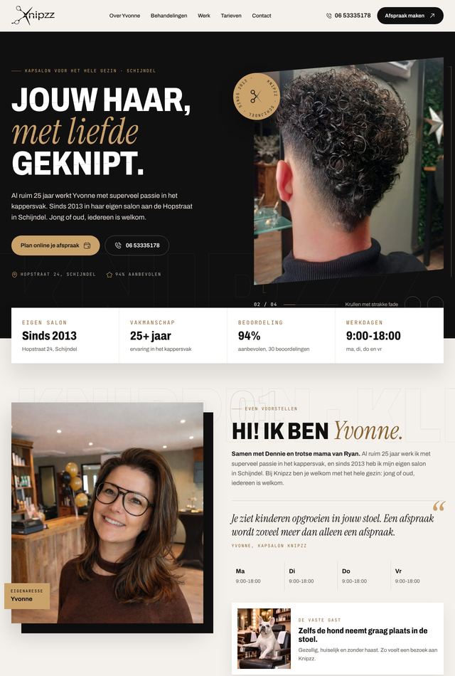 Ontwerp voor Kapsalon Knipzz