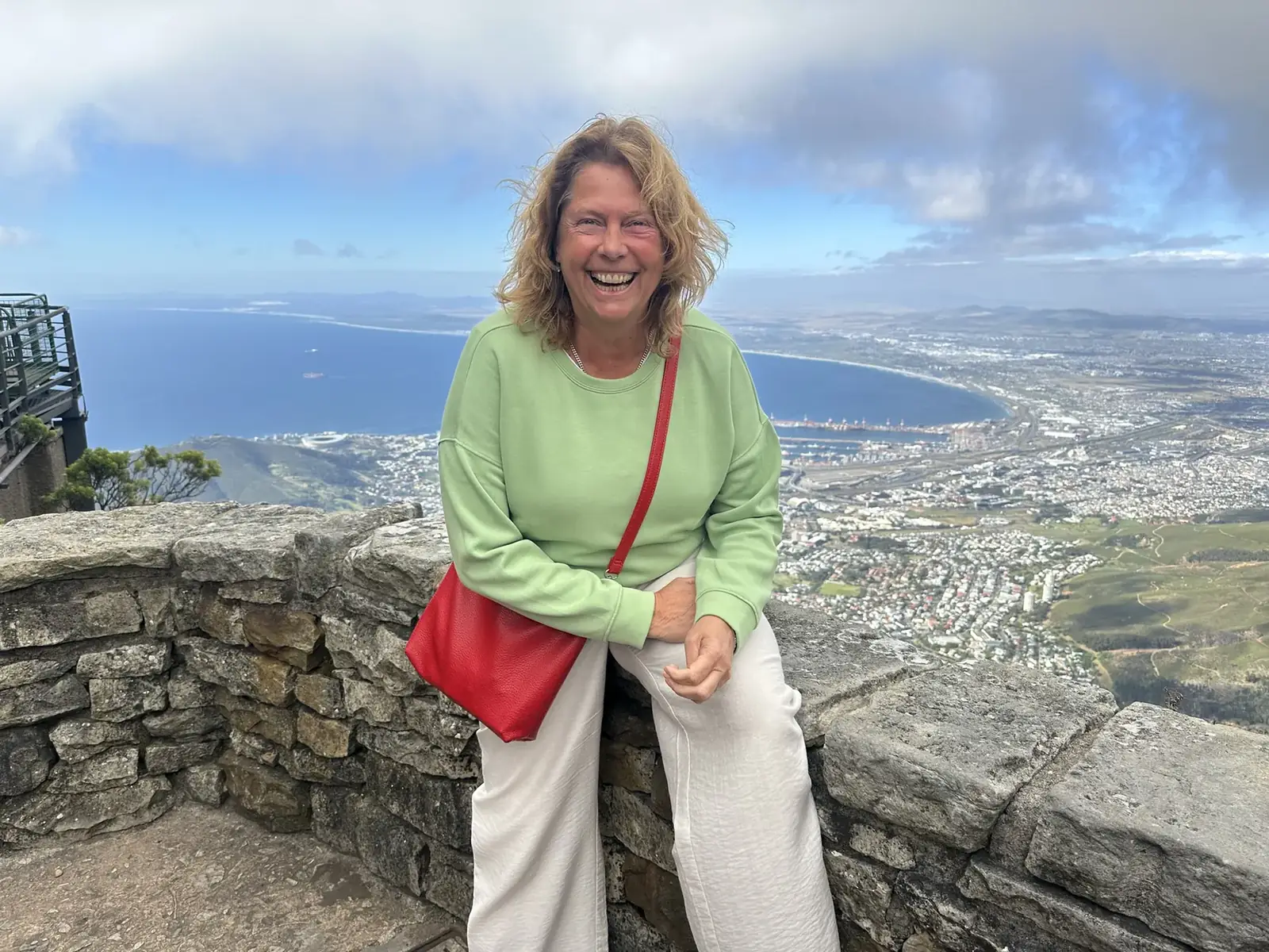 Saskia Stindt op de Tafelberg
